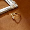 Hyacinth high-end fan-shaped shell ring for women, 2026 new trendy ring, fashionable, light luxury, elegant and high-end open ring Application Scenario